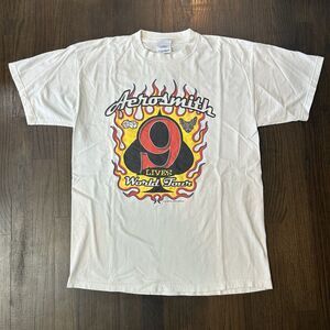 Vintage 90s 1997 Aerosmith Nine Lives World Tour Band T Shirt Medium